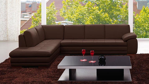 625 Italian Leather Sectional By J&M