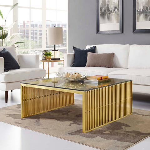 Gridiron Stainless Steel Coffee Table