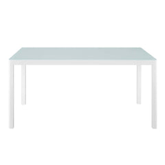 Raleigh 59" Outdoor Patio Aluminum Dining Table