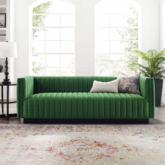 Conjure Channel Tufted Velvet Sofa