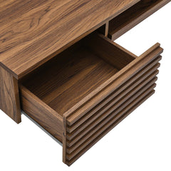 Render Wall Mount Wood Office Desk