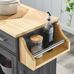 Culinary Kitchen Cart With Spice Rack