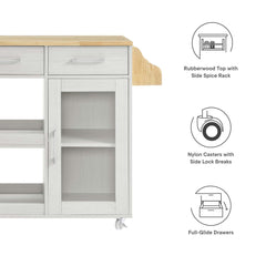 Culinary Kitchen Cart With Spice Rack