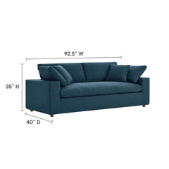 Commix Down Filled Overstuffed Sectional Sofa and Ottoman Set