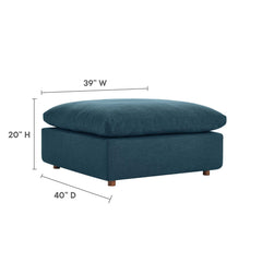 Commix Down Filled Overstuffed Sectional Sofa and Ottoman Set