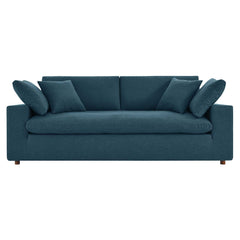 Commix Down Filled Overstuffed Sectional Sofa and Ottoman Set