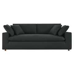 Commix Down Filled Overstuffed Sectional Sofa and Ottoman Set