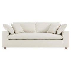 Commix Down Filled Overstuffed Sectional Sofa and Ottoman Set