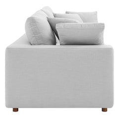 Commix Down Filled Overstuffed Sectional Sofa and Ottoman Set