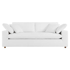 Commix Down Filled Overstuffed Sectional Sofa and Ottoman Set