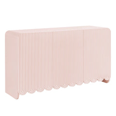 Modern Fluted 3-Door Sideboard Cabinet with Adjustable Shelves & Soft-Close Doors