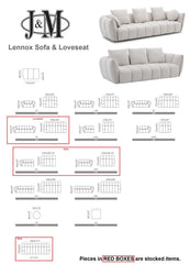Luxury Chenille Lennox Sofa – Modern Deep Seat Living Room Couch with Plush Pillows
