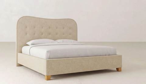 Florence King Size Bed - Harvest Wheat & Wheat Linen