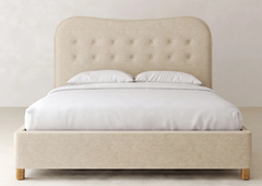 Florence King Size Bed - Harvest Wheat & Wheat Linen