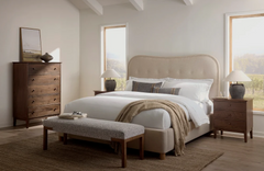 Florence King Size Bed - Harvest Wheat & Wheat Linen