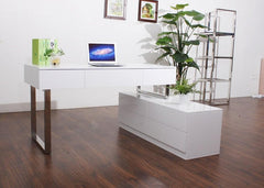KD12 Modern Office Desk in Matte Grey