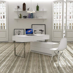 KD12 Modern Office Desk in Matte Grey
