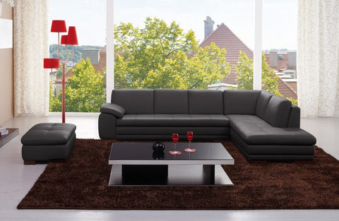 625 Italian Leather Sectional By J&M